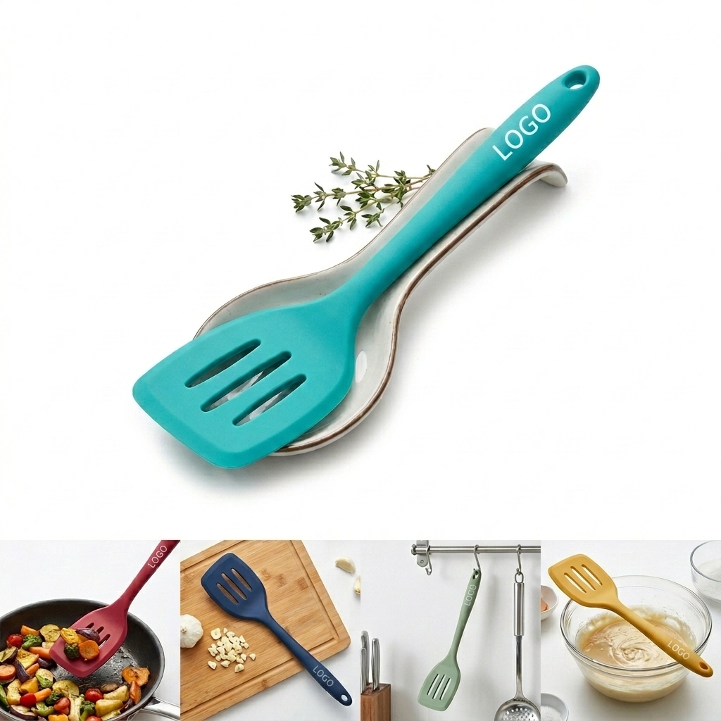 Silicone Slotted Turner with Long Ergonomic Handle