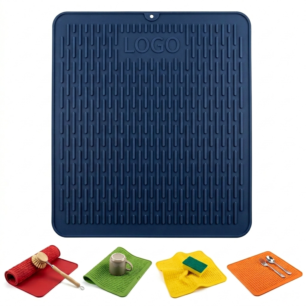 Multi-Purpose Silicone Dish & Microwave Safe Drying Rack Mat
