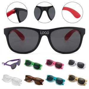Color-Block Classic Sunglasses in Bold Two-Tone Design