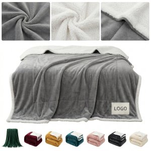 Ultra-Soft Reversible Sherpa Fleece Blanket - Warm, Breathable & Portable for Indoor/Outdoor Use