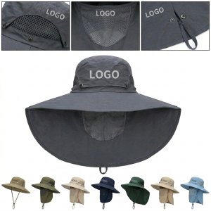 All-in-One Protective Bucket Hat with Detachable Neck & Face Cover for Outdoor Activities